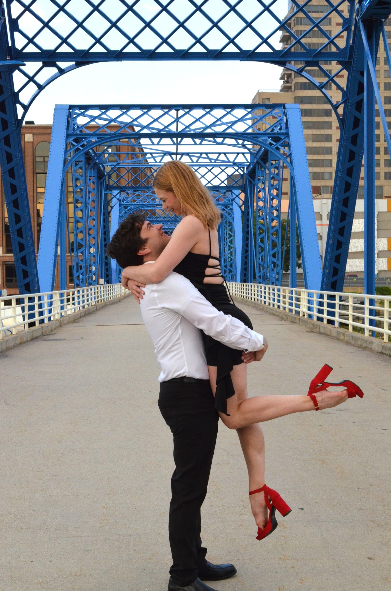couple on bridge